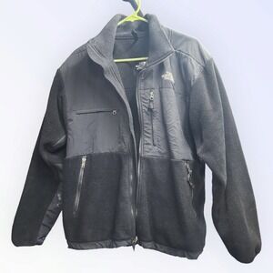 The North Face Long‎ Sleeve Full Zip Fleece  - Mens M Black